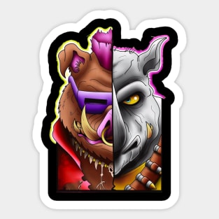 bebop and rocksteady Sticker